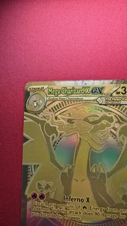 Mega Charizard X ex 130/094 Phantasmal Flames Gold Hyper Rare Pokemon Card MINT - Image 5
