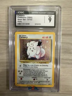 1999 Pokemon Clefairy CGC 9 Mint Holo #5 Base Set - Image 1