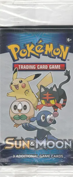 POKEMON TRADING CARD GAME NIP SUN & MOON 3 ADDITIONAL CARDS SEALED - Image 1