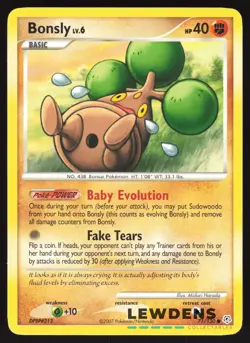 Bonsly - 71/130 - Common - Diamond & Pearl Base - Pokemon Card - 1 - Image 1