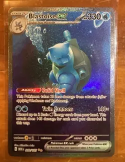 Pokemon Blastoise EX 200/165 Scarlet & Violet SV 151 Special Illustration Rare - Image 1
