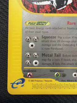 Pokemon TCG Steelix Skyridge 31/144 Rare Near Mint NM Vintage WOTC 2003 E Series - Image 5