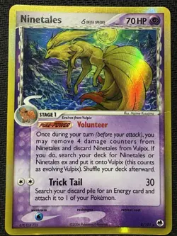 Pokemon TCG Ninetales EX Dragon Frontiers Delta Species Holo Rare 8/101 2006 MP - Image 1