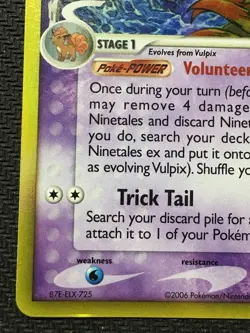 Pokemon TCG Ninetales EX Dragon Frontiers Delta Species Holo Rare 8/101 2006 MP - Image 5