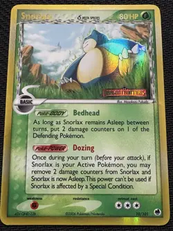 Pokemon TCG Snorlax Dragon Frontiers Delta Species 10/101 Reverse Holo Stamped - Image 1
