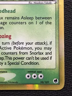 Pokemon TCG Snorlax Dragon Frontiers Delta Species 10/101 Reverse Holo Stamped - Image 4
