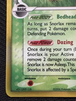 Pokemon TCG Snorlax Dragon Frontiers Delta Species 10/101 Reverse Holo Stamped - Image 5