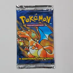 1999 Pokemon Base Set Unlimited Booster Pack Charizard WOTC Factory Sealed @1H - Image 1