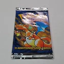1999 Pokemon Base Set Unlimited Booster Pack Charizard WOTC Factory Sealed @1H - Image 3