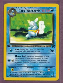 1999 Pokemon First Edition Fossil Dark Wartortle 46/82!! - Image 1