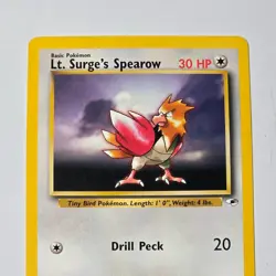 Pokemon 2000 Gym Heroes Lt. Surge’s Spearow 52/132 Uncommon WOTC English Vintage - Image 2