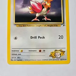 Pokemon 2000 Gym Heroes Lt. Surge’s Spearow 52/132 Uncommon WOTC English Vintage - Image 3