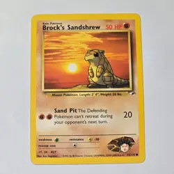 Brock's Sandshrew 72/132 Gym Heroes WotC Pokemon TCG 2000 Common Card 50HP Lv20 - Image 1
