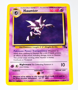 Pokemon TCG Haunter Fossil Rare 21/62 1999 WOTC Psychic Stage 1 Unlimited - Image 1