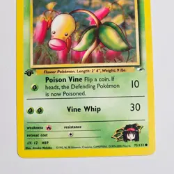 2000 Pokemon Gym Heroes Erika's Bellsprout 75/132 1st Edition WotC Vintage - Image 3