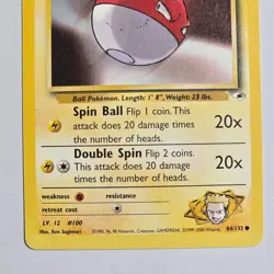 2000 Pokemon Gym Heroes Lt. Surge’s Voltorb 84/132 Unlimited Common WotC TCG - Image 3