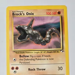 1999 Pokemon Gym Heroes Brock’s Onix 69/132 Unlimited WOTC English Common Card - Image 2