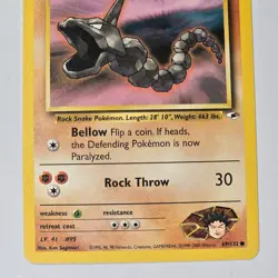 1999 Pokemon Gym Heroes Brock’s Onix 69/132 Unlimited WOTC English Common Card - Image 3