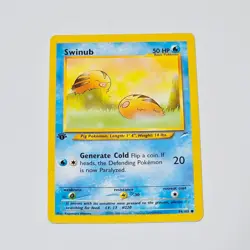 Pokemon Swinub Neo Destiny 1st Edition 84/105 WOTC 2002 Common TCG Card - Image 1