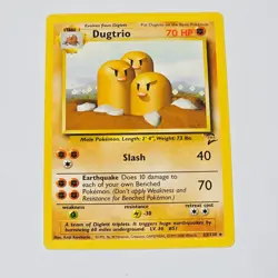 Pokemon Dugtrio Base Set 2 23/130 WOTC 2000 Rare TCG Card Keiji Kinebuchi - Image 1