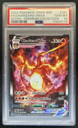 2022 Pokemon SWSH Black Star Promos Charizard VMAX Ultra Premium #SWSH261 PSA 10 - Image 1