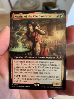 WOTC Wilds of Eldraine Agatha of the Vile Cauldron (Extended Art) NM - Image 1