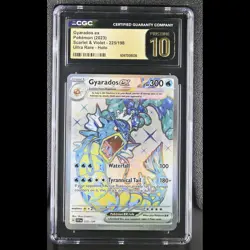 CGC 10 GEM MT Gyarados ex Ultra Rare 2024 Pokemon Scarlet & Violet #225/198 - Image 1
