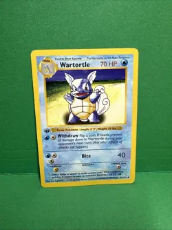 Pokemon Card Wartortle 42/102 1st Edition Shadowless Base Set WOTC 1999 Vintage - Image 1