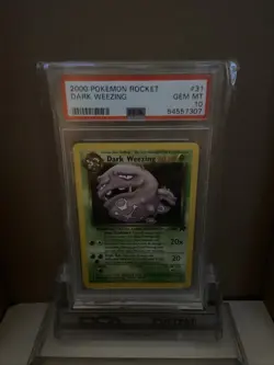 2000 Pokemon Unlimited Team Rocket #31 Dark Weezing PSA 10 - Image 1