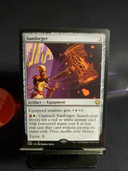 Sunforger Commander Legends Regular CMR 473 Rare Colorless Equipment Artifact - Image 1