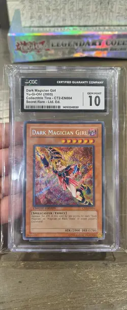 YUGIOH CGC 10 2005 Dark Magician Girl CT2-EN004 Secret Rare Promo GEM MINT - Image 1