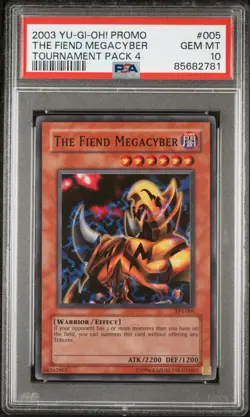 Yugioh PSA 10 2003 The Fiend Megacyber TP4-005 Super Rare POP 8 *2781 - Image 1
