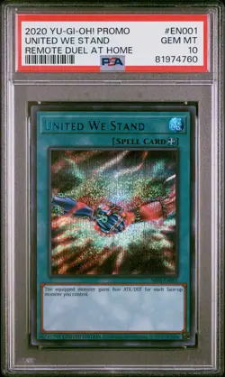 United We Stand SBPR-EN001 Remote Duel At Home Promo Yugioh PSA 10 *760 - Image 1