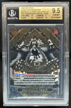 2024 One Piece Marshall.D.Teach Gold Foil SP 3rd Ann. Special #OP09-093 BGS 9.5 - Image 1