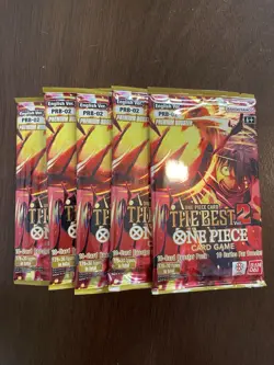 One Piece The Best Vol. 2 PRB-02 Five 5 Premium Booster Packs Lot English D - Image 1
