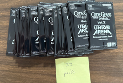 22 Sealed Packs lot of Union Arena Code Geass LeLouch Vol. 2 Release Event - Image 1