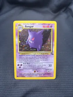 Pokemon TCG Gengar Fossil Holo Card 5/62 Unlimited Rare Vintage WOTC - Image 1