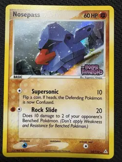 Pokemon TCG Nosepass EX Holon Phantoms 25/110 Reverse Holo Rare Stamped LP Card - Image 1