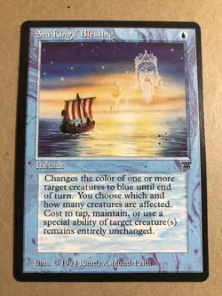 Sea Kings' Blessing Legends MTG English 1994 Magic Vintage Blue Instant - Image 1