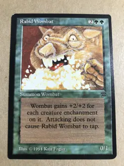 Rabid Wombat LP Legends MTG Magic the Gathering - Image 1
