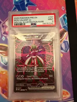 Pokemon Iron Valiant EX 157/131 Prismatic Evolutions Holo Card PSA 9 Mint - Image 1
