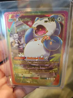 Snorlax EX Rainbow Foil Fan Art Vinyl Collector Card TG10/TG30 - Image 5