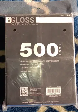 Ultra PRO Gloss Deck Protector Card Sleeves 500 Pack Blue Standard Polypropylene - Image 1