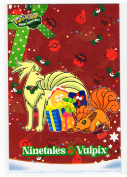 Pokemon - Merry Christmas Card Database - NINETALES & VULPIX - CRACKED ICE HOLO - Image 1
