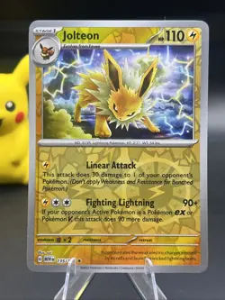 Jolteon Reverse Holo 135/165 Scarlet & Violet 151 Pokemon Card - Image 1