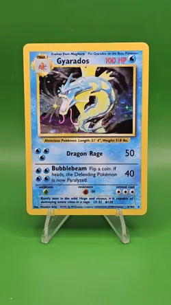 Pokemon Gyarados Holo Rare TCG Card Base Set 6/102 - Image 1