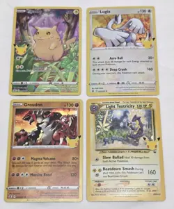 25th anniversary Pikachu / Lugia / Groudon / Light Toxtricity card Lot Pokemon - Image 1