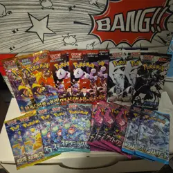 Lot of 21 Pack Pokemon TCG Japanese Booster Packs Variety Set Card mega Bundle - Image 1