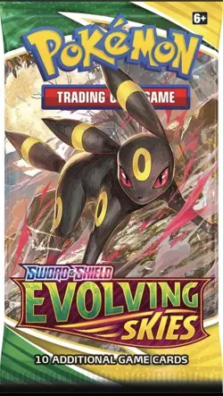 Pokemon Sword & Shield Evolving Skies Single Booster Pack (10 Cards) | Umbreon - Image 1