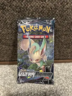 Pokemon Sun & Moon Ultra Prism Booster Pack 10 Cards Leafeon English - Image 1